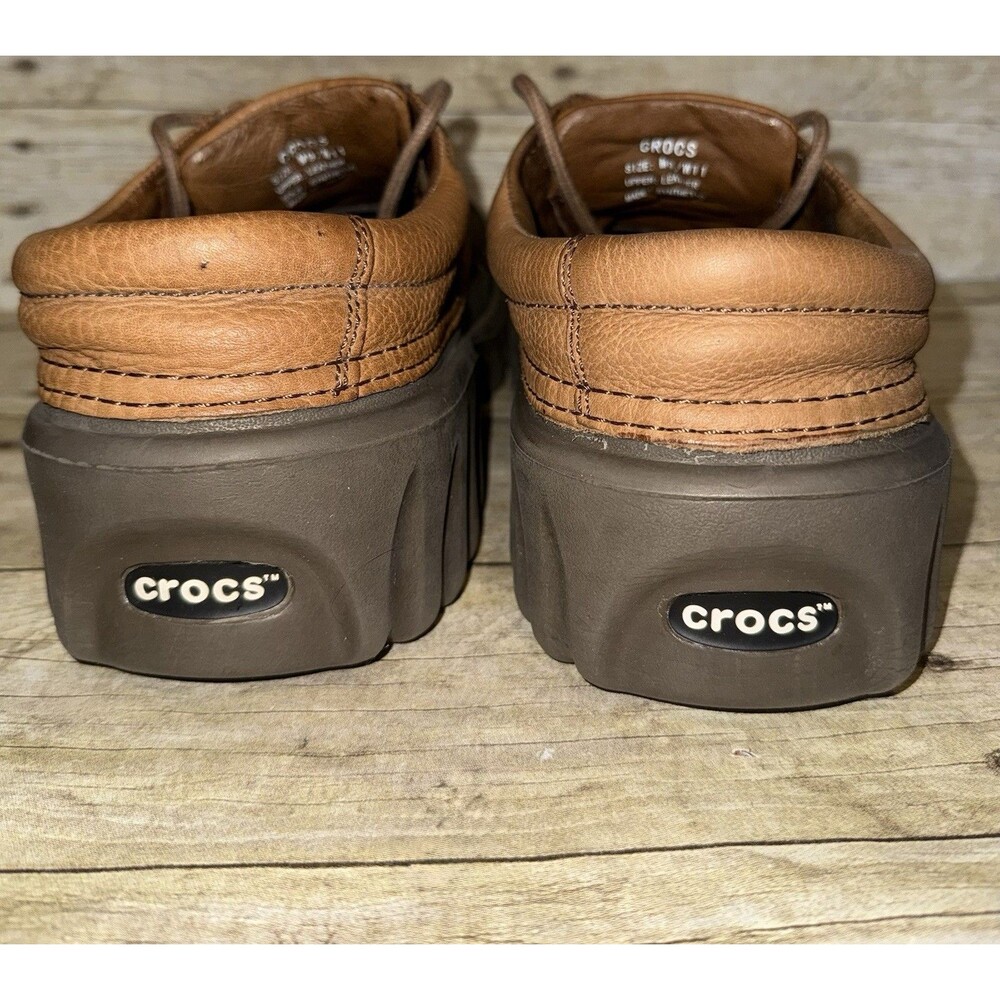Mens Croc Water Shoes W/Leather Upper Size 9 In Excellent Shape Ready For Action - Picture 5 of 9